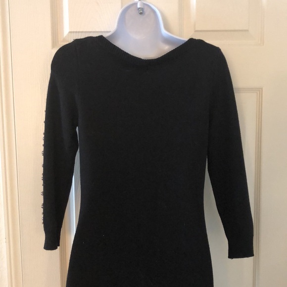 Ann Taylor Black Pearl Embellished Sweater Dress - Picture 13 of 15